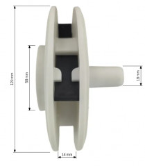 Turbine pressée diamètre 120mm de pompe SPECK Eurostar 150 (1ch).