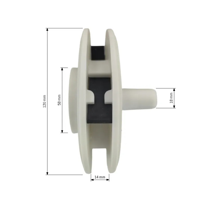 Gepresste Turbine Durchmesser 120mm von SPECK Eurostar 150 Pumpe (1 PS).