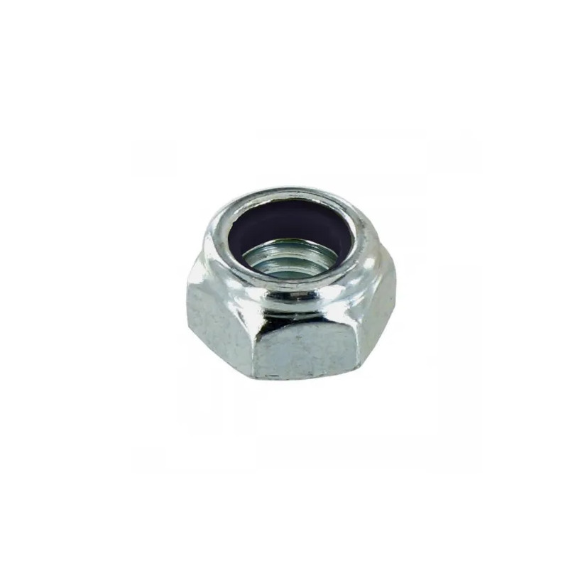 10mm zinc-plated steel self-locking nut, 5 pcs.