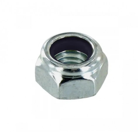 10mm zinc-plated steel self-locking nut, 5 pcs.