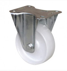 Roulette Port-roll  platine fixe 75x60mm, diamètre 65mm, hauteur 86mm.