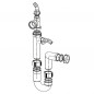 Offset siphon for sink waste with Franke FRAGANIT pipework