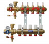 Pre-assembled KITR553FK manifold with flowmeter, 5 outlets.