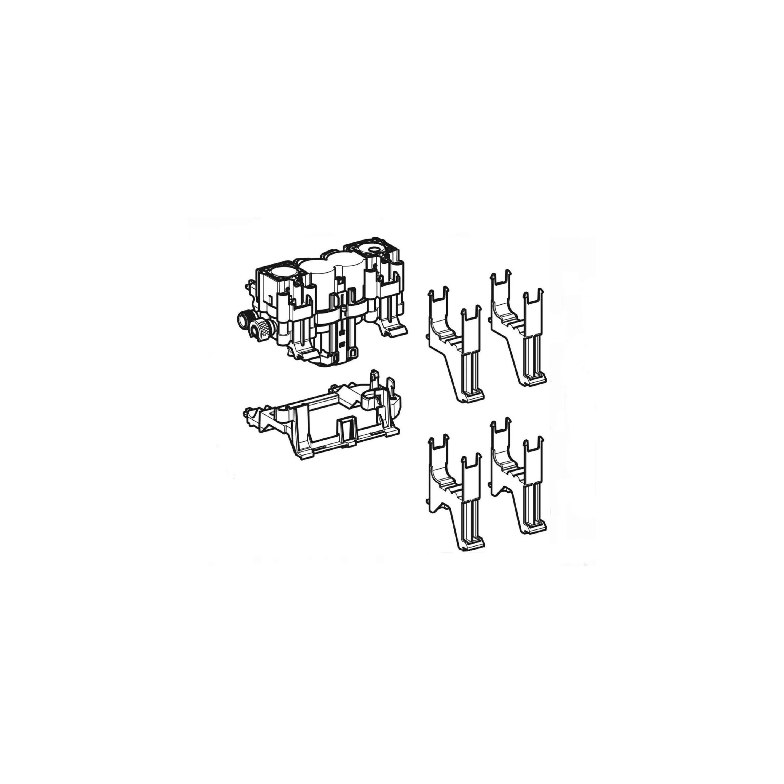 Releveur à asservissement hydraulique Geberit pour commandes de WC type 70 et Sigma 70, 1–3 bar