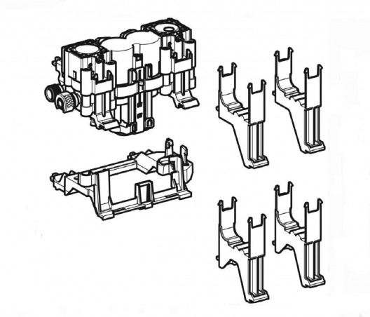 Releveur à asservissement hydraulique Geberit pour commandes de WC type 70 et Sigma 70, 1–3 bar