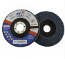 Zirconium flap disc, curved, 125mm, 40 grit.