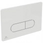 Plaque de commande murale OLEAS double volume WC suspendu, blanche.