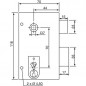 Serratura da superficie Catenaccio verticale a 1/2 giro a destra