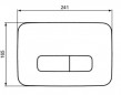 OLEAS M3 chrome-plated IDEAL STANDARD control plate.