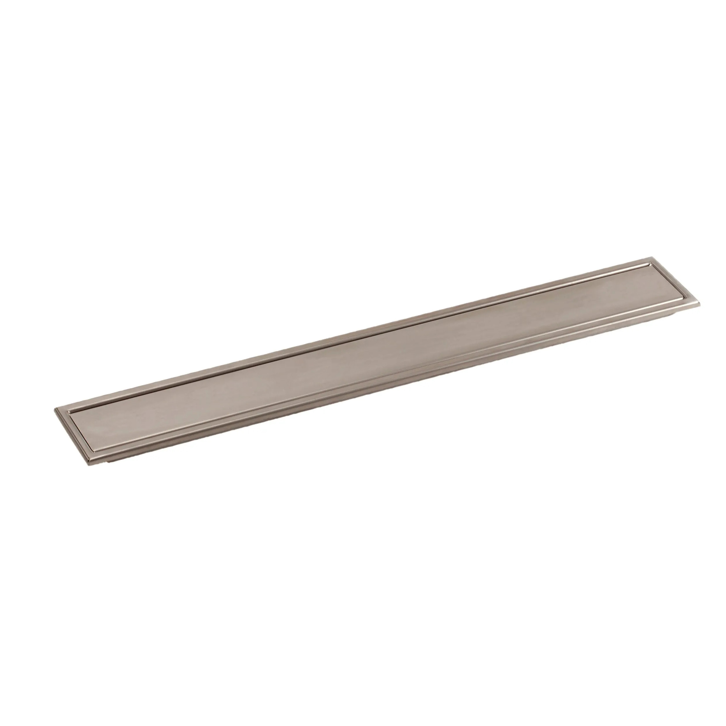 Grille et cadre inox à carreler 745 x 70 mm Caro GFL07 pour caniveaux de douche Nicoll CS07