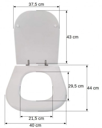 Abattant adaptable ALLIA LATITUDE, blanc