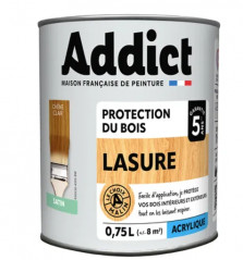 Lasure bois acrylique 0.75L, chêne clair.