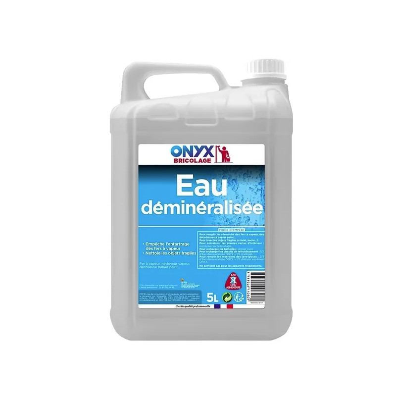 Acqua demineralizzata, lattina da 5L.