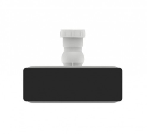 Bonde de douche rectangulaire ULTRAFLAT NEW avec cache-bonde noir mat 19,5 x 5 cm