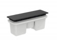 Colador de ducha rectangular ULTRAFLAT NEW con tapa de desagüe negro mate 19,5 x 5 cm