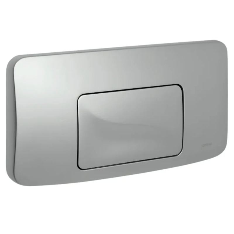 GALA wall-mounted control panel in matt chrome for flush-mounted WC, single volume