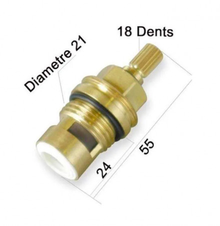 Tête céramique 1/2 tour BL/CH/IM 18 dents avant 2003/2004 