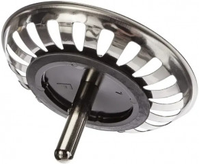 Removable stainless steel sink basket, diameter 84mm, 20 holes.