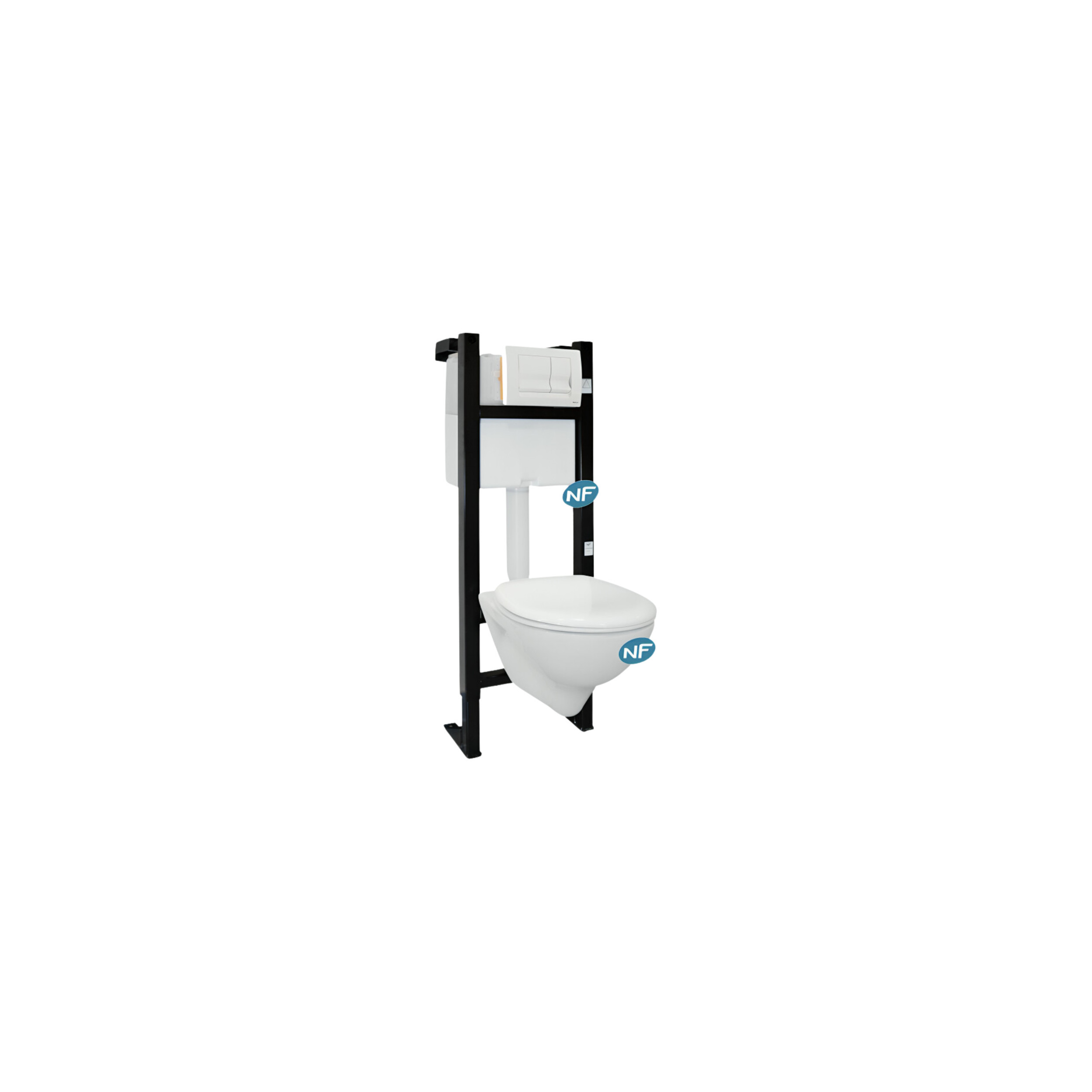 Evo freestanding support frame pack with suspended bowl, flap and control unit, NF