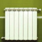 KLASS 600 7-element white cast aluminium central heater, 924w