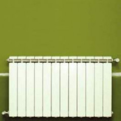 KLASS 600 12-element white cast aluminium central heater, 1584w