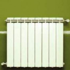 KLASS 350, 680w 8-element white cast aluminium central heater