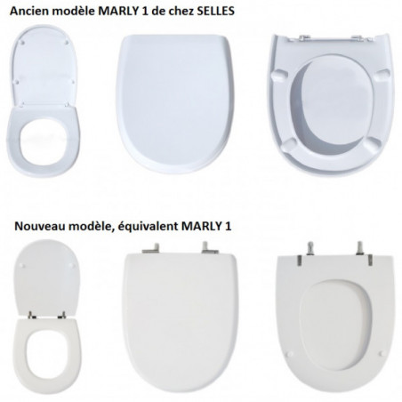 Sedile equivalente Marly 1 SELLES bianco, fissaggio orizzontale