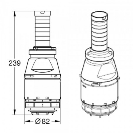 Mécanisme de chasse réservoir encastré GROHE SERVO, interrompable