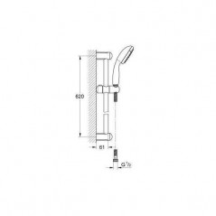 Duschstange Tempesta New, 2-strahlig