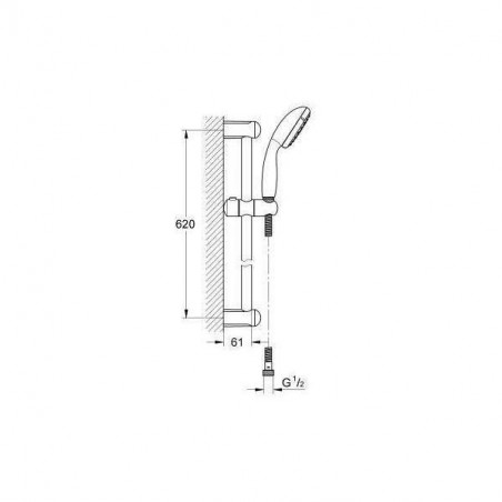 Barre de douche Tempesta New, 2 jets