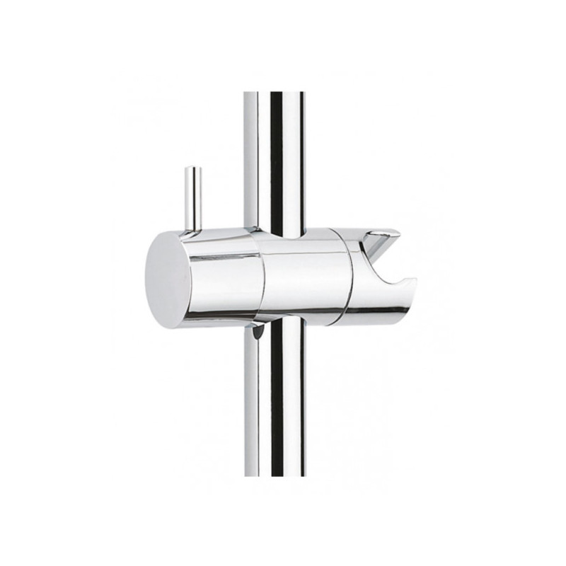 Curseur ajustable, support douchette design pour barre de douche diamètre 18 mm, ABS chromé