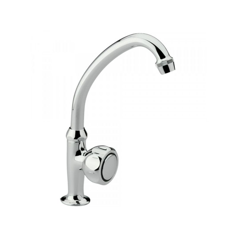 ORDO washbasin faucet, cold water mixer high swivel spout, chrome