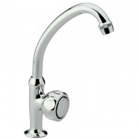 ORDO washbasin faucet, cold water mixer high swivel spout, chrome