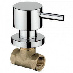 Sonic wall-mounted basin stop valve, ceramic head