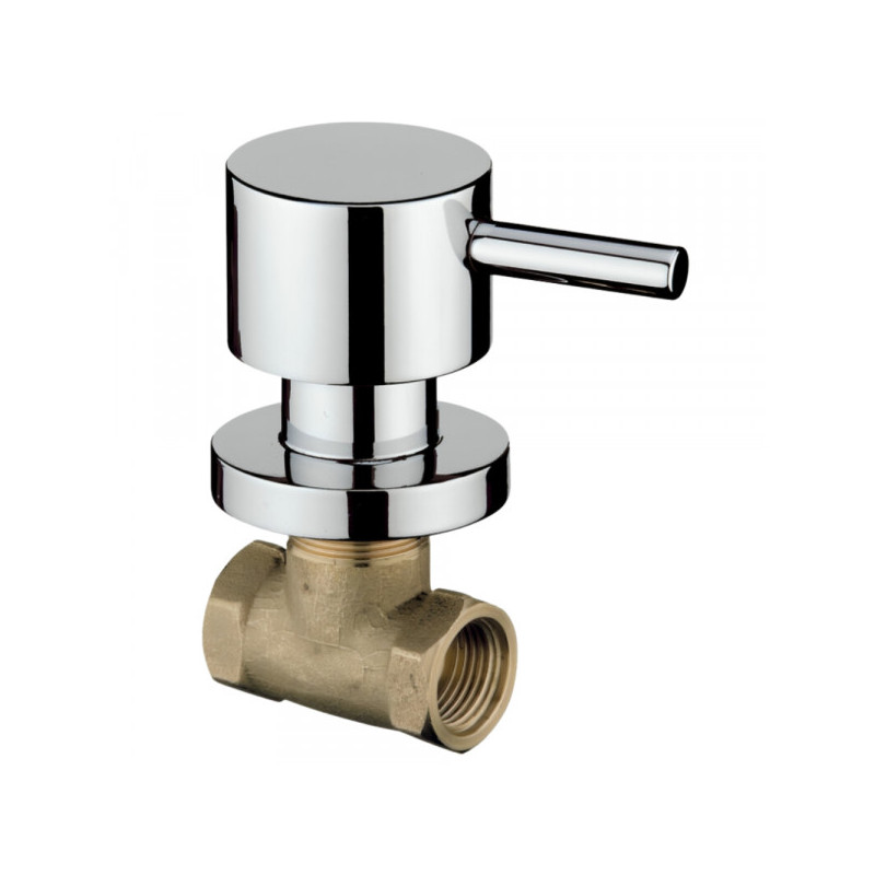 Sonic wall-mounted basin stop valve, ceramic head