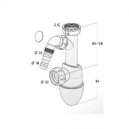 Easyphon verstellbarer Waschbeckensiphon - 0201283