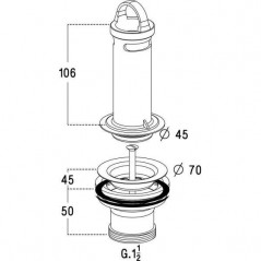 PVC overflow bung (0204175)