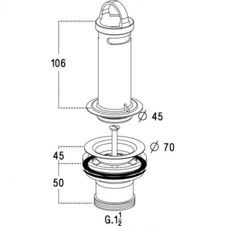 PVC overflow bung (0204175)