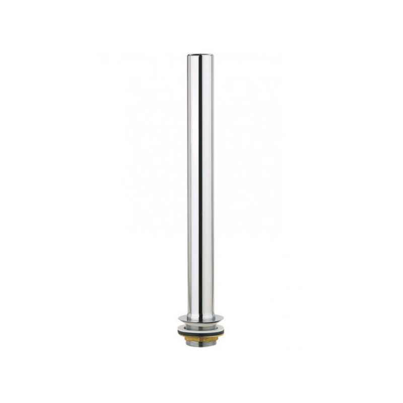 Bonde surverse tube pour évier, D. 50 mm, garde d'eau 400 mm, laiton chromé