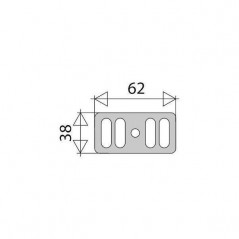 Grille trop plein rectangulaire d'évier inox