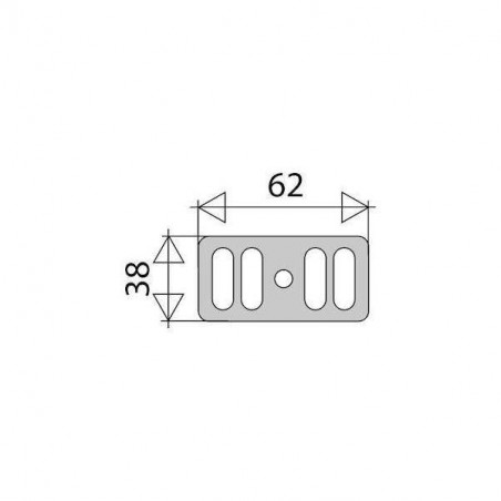 Stainless steel rectangular sink overflow grate