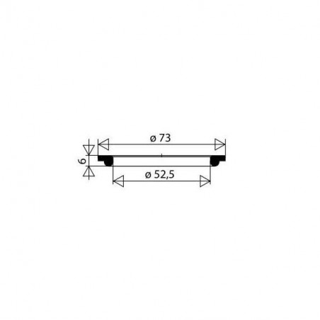 Gasket for stainless steel sink drain or bathtub drain, diameter 73 mm (unit)