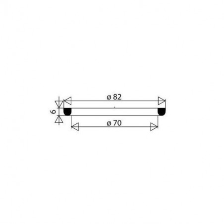 Joint pour bonde d'évier en grés trou de 60 mm, diamètre 82 mm (l'unité)