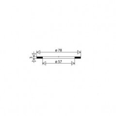 Dichtungen für Abfluss für Duschtasse 60 mm Loch, 78 mm Durchmesser (2 Stück)