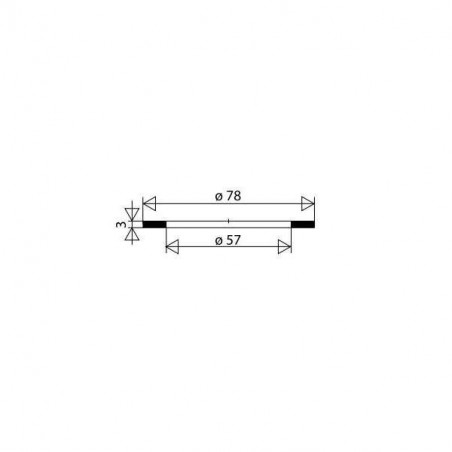 Dichtungen für Abfluss für Duschtasse 60 mm Loch, 78 mm Durchmesser (2 Stück)