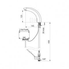 Elektronischer Wasserhahn TEMPOMATIC 2, 230 12V