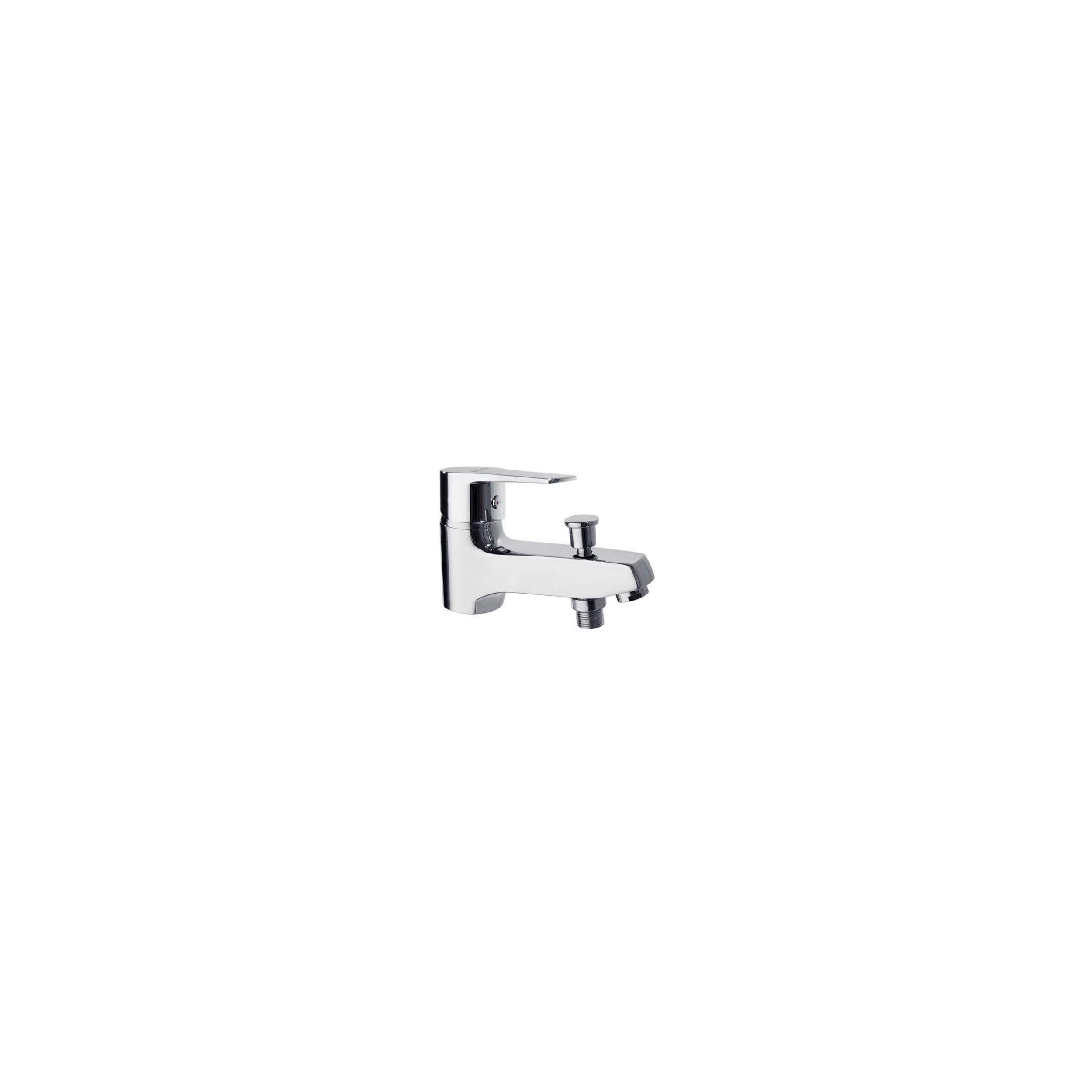 Titanium single-hole bath and shower mixer