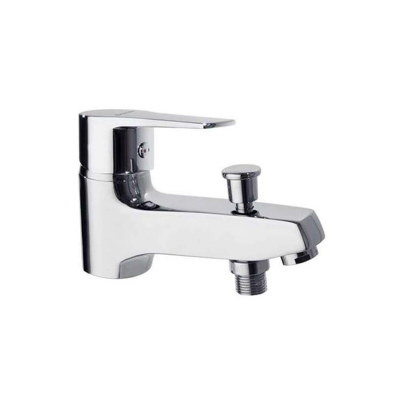 Titanium single-hole bath and shower mixer