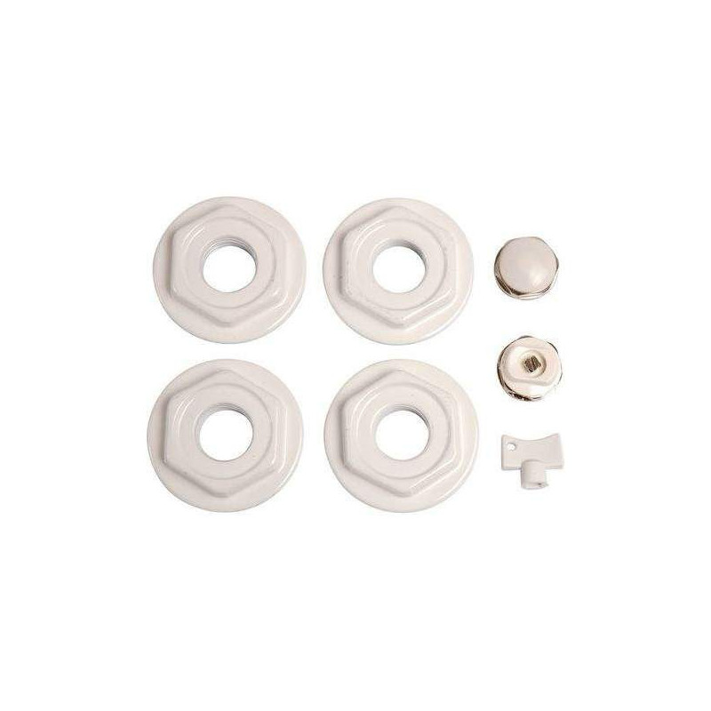 Kit de accesorios para radiador blanco 26x34, 15x21