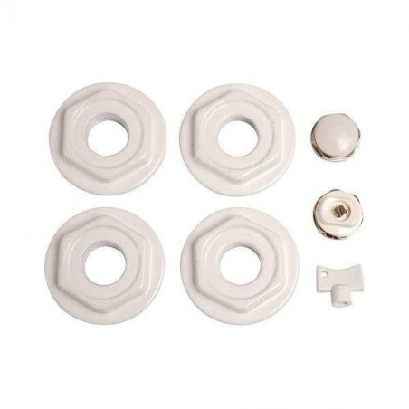 Kit de accesorios para radiador blanco 26x34, 15x21